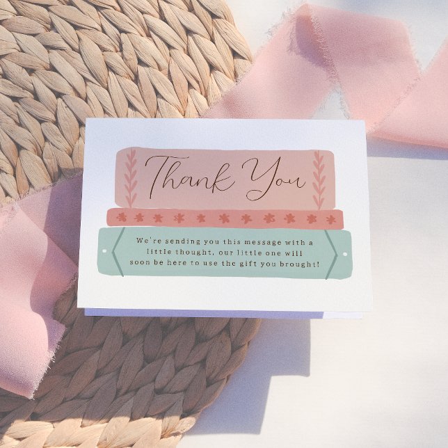 Cartão De Agradecimento Um novo capítulo | Chá de fraldas de Storybook des (Criador carregado)