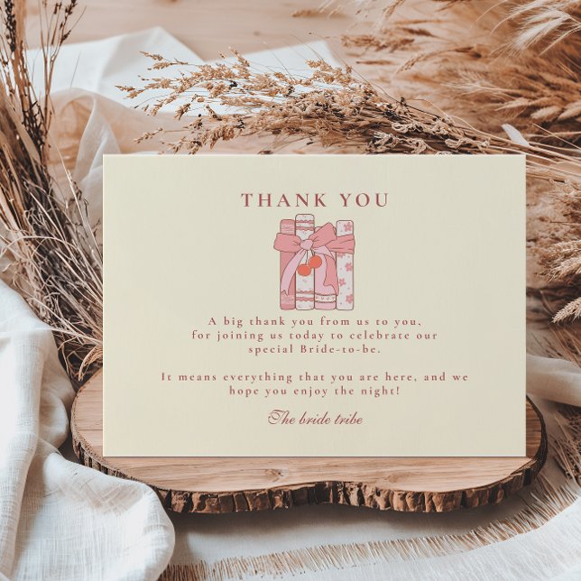 Cartão De Agradecimento Um novo capítulo começa rosa cereja arco de casame (Criador carregado)