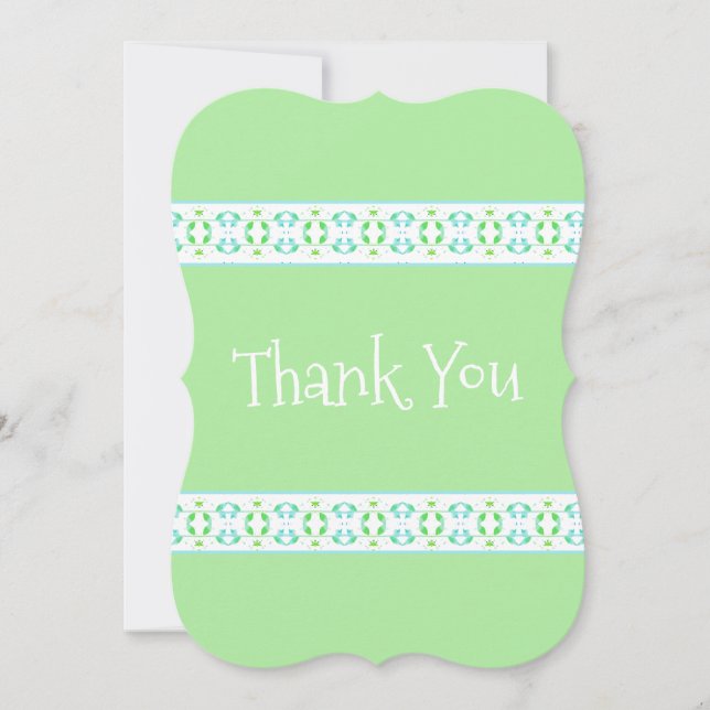 Cartão De Agradecimento Um Padrão Delicado Obrigado Nota (Frente)