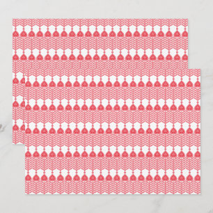 Cartão De Agradecimento Um padrão geométrico vermelho e rosa com interlo