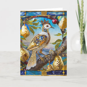 Cartão De Agradecimento Um Partucho em uma Árvore de Pera