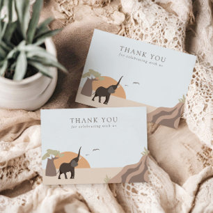 Cartão De Agradecimento Um Pequeno Amendoim   Boho Jungle Safari