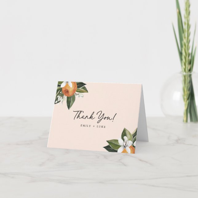 Cartão De Agradecimento Um Pequeno Chá de fraldas (Frente)