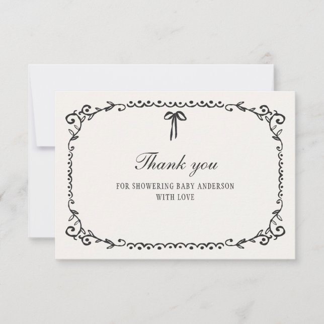 Cartão De Agradecimento Um pequeno Chá de fraldas de Dia das Bruxas Arcos  (Frente)