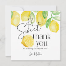 Um pequeno e doce tema Lemon, Chá de fraldas.