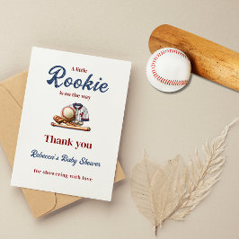 Cartão De Agradecimento Um pequeno novato no caminho - Chá de fraldas de b