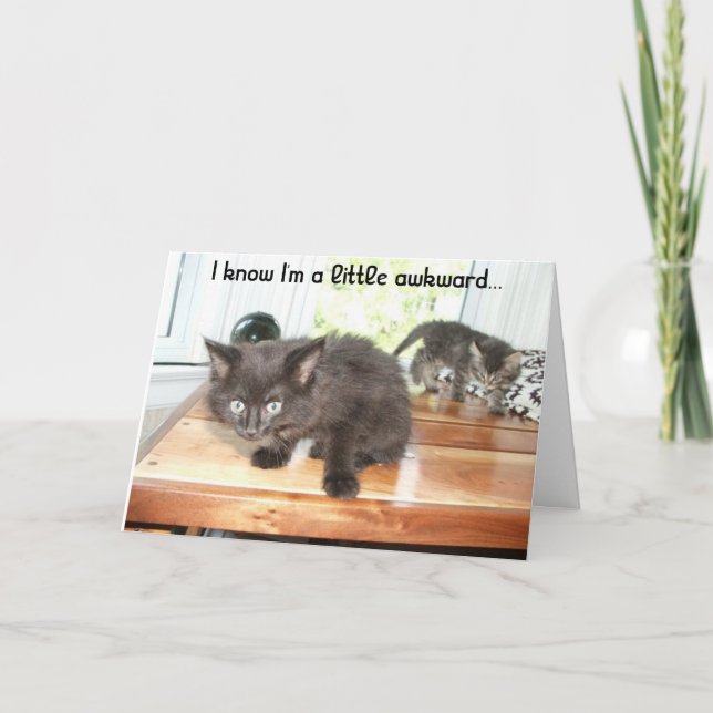 Cartão De Agradecimento Um pouco inábil (Frente)