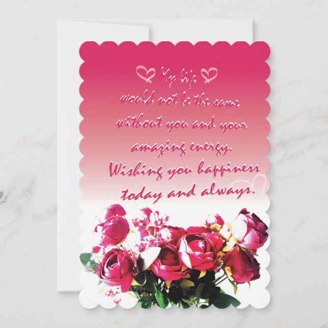 Cartão De Agradecimento Um presente para alguém que você ama (Frente)