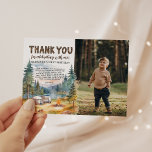 Cartão De Agradecimento Um primeiro aniversario Russo Feliz do Camper<br><div class="desc">Um Cartões de agradecimentos de primeiro aniversario Russo Feliz da Campa</div>