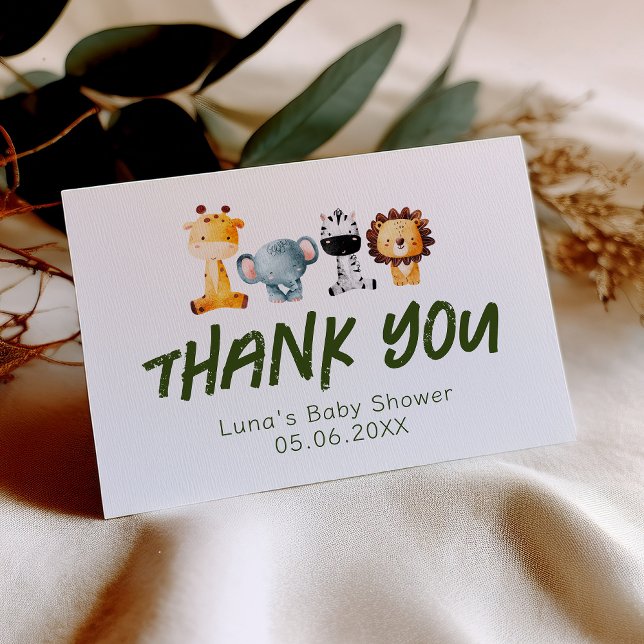 Cartão De Agradecimento Um Selvagem Está No Caminho Do Chá de fraldas Safa (Criador carregado)