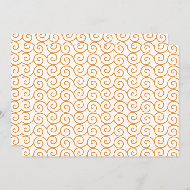 Cartão De Agradecimento Um tapete marrom e laranja com padrão repetitivo m (Frente/Verso)