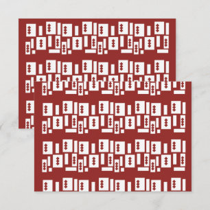 Cartão De Agradecimento Um tapete vermelho com padrão texturizado é espalh