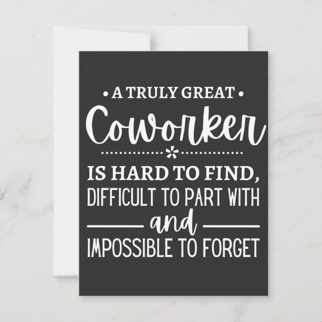 Cartão De Agradecimento Um verdadeiro colaborador Excelente (Frente)