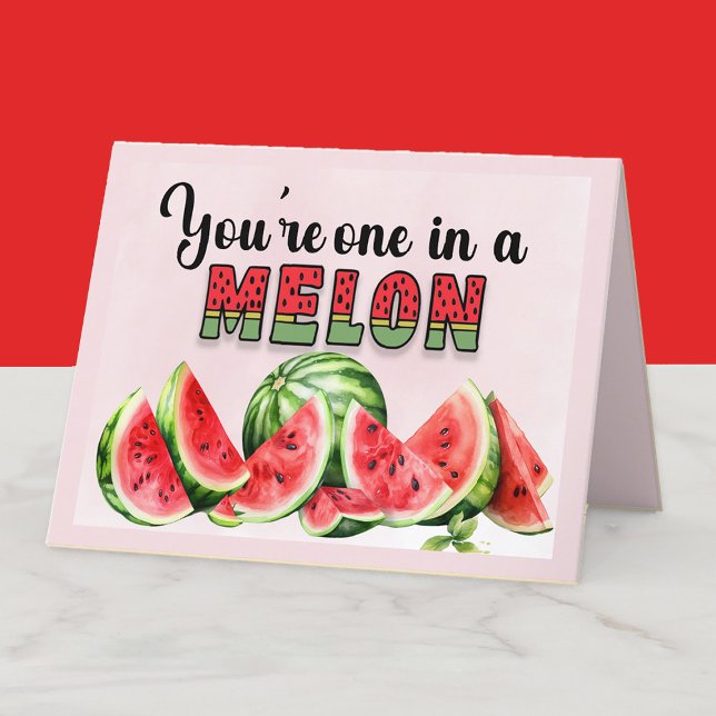 Cartão De Agradecimento Uma em uma Apreciação do Professor Melon (You're one in a melon teacher, coach, friend appreciation card)