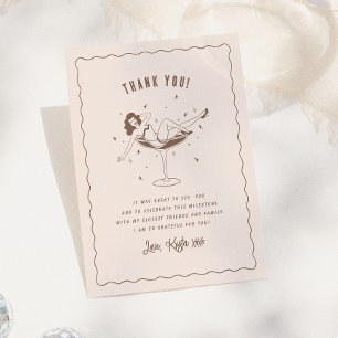 Cartão De Agradecimento Uma Festa de aniversário Tini Bit Antiga