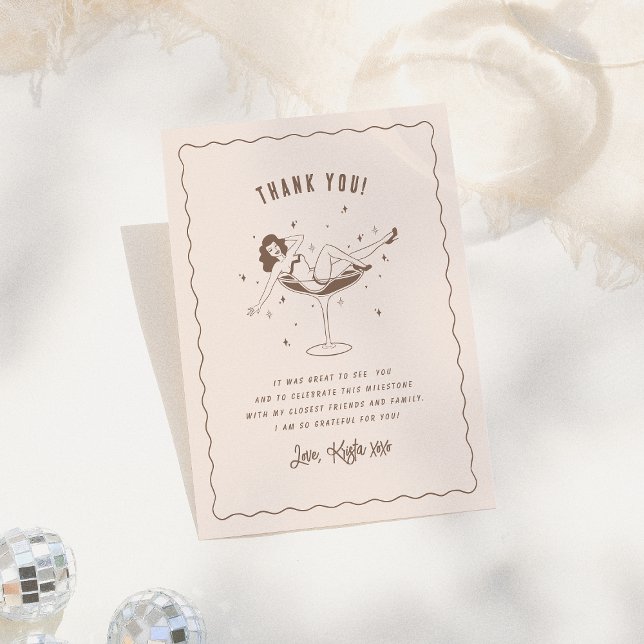 Cartão De Agradecimento Uma Festa de aniversário Tini Bit Antiga (Criador carregado)