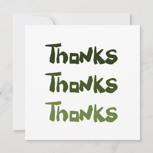 Cartão De Agradecimento Uma grande diversão. Obrigado. (Frente)