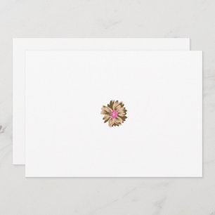 Cartão De Agradecimento Uma ilustração floral colorida com um único