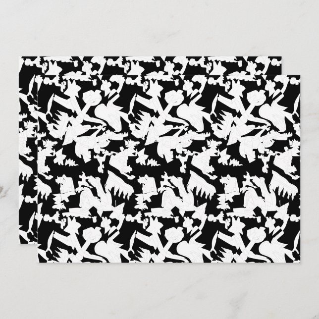 Cartão De Agradecimento Uma manga branca com textura sutil, parte provável (Frente/Verso)