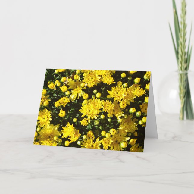 Cartão De Agradecimento Uma multidão de Mães amarelas (Frente)