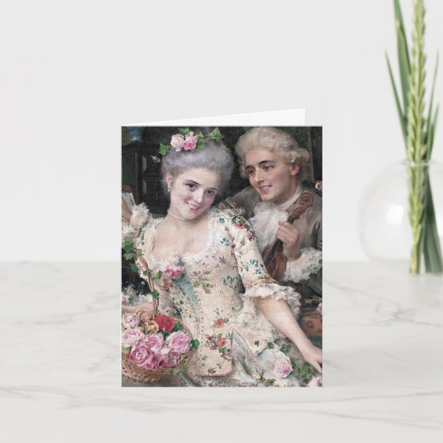 Cartão De Agradecimento Uma nova cesta de flores (Frente)