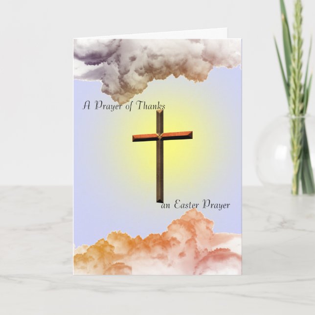 Cartão De Agradecimento Uma oração de Obrigados (Frente)