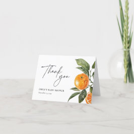 Cartão De Agradecimento Uma Pequena Cutie Está A Caminho Do Chá de fraldas