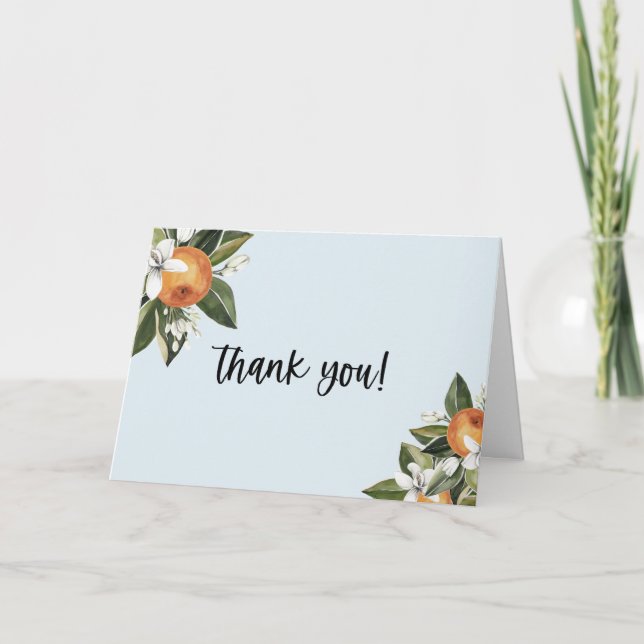 Cartão De Agradecimento Uma pequena festa de Chá de fraldas Clementine Boy (Frente)