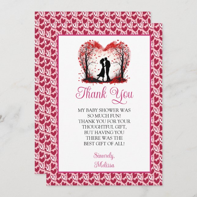 Cartão De Agradecimento Uma Pequena Festa De Namorados (Frente/Verso)