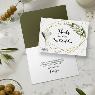 Cartão De Agradecimento Uma Pitadinha de Diversão Noite de Martini