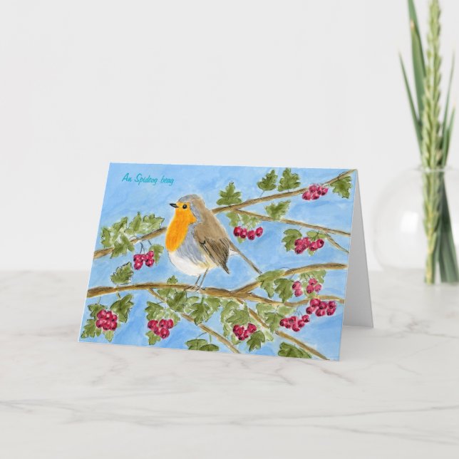 Cartão De Agradecimento Uma placa de saudação de Spideog Beag (Frente)