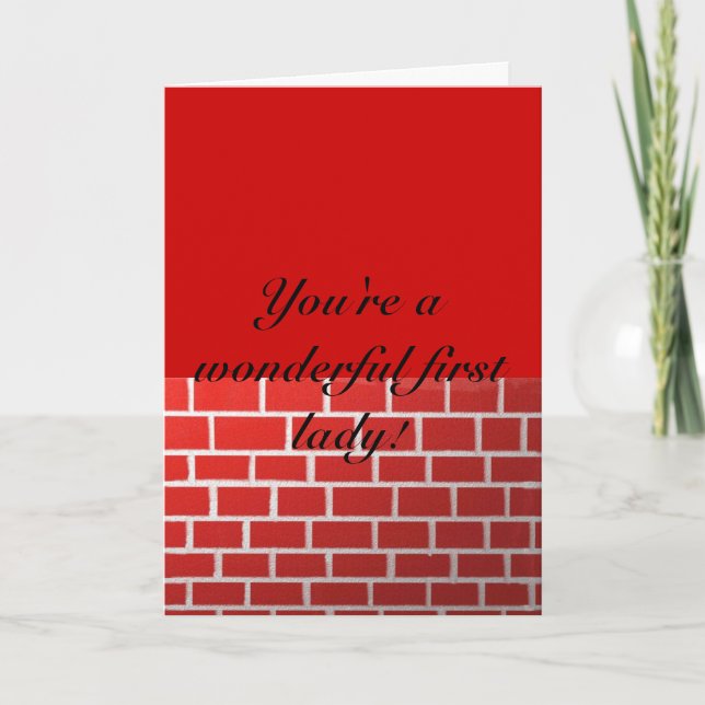 Cartão De Agradecimento Uma primeira dama maravilhosa (Frente)