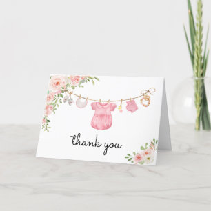 Cartão De Agradecimento Uma Roupa De Bebê Doce