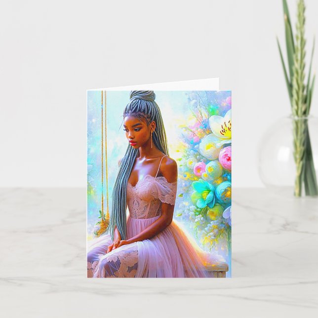 Cartão De Agradecimento Un doux message pour toi, carte pour tous (Frente)