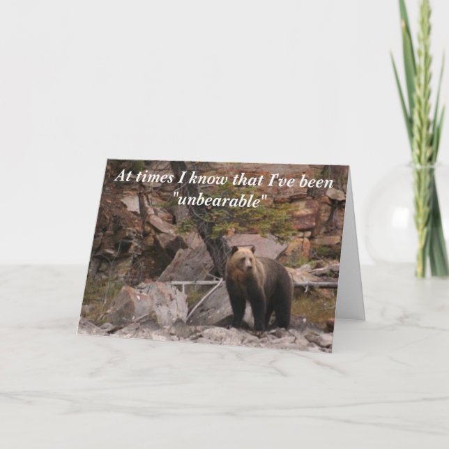 Cartão De Agradecimento Unbearable (Frente)