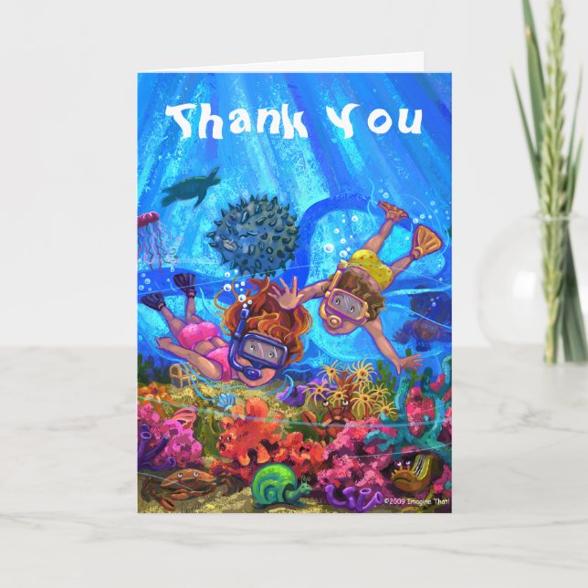 Cartão De Agradecimento Under the Sea Thank You Card (Frente)