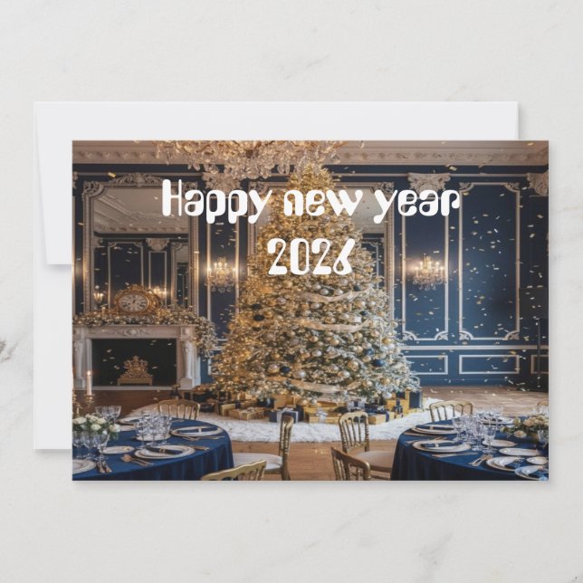 Cartão De Agradecimento Understated New Year Elegance Card (Frente)
