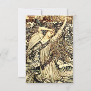 Cartão De Agradecimento “Undine nas Ondas” por Arthur Rackham