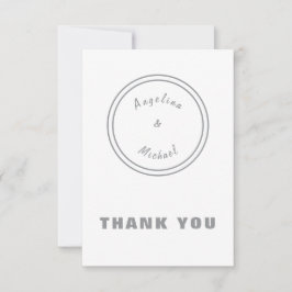 Cartão De Agradecimento Único Minimalista Moderno Simples