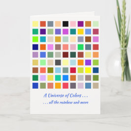 Cartão De Agradecimento Universo das Cores, arco-íris e mais - 81 tons