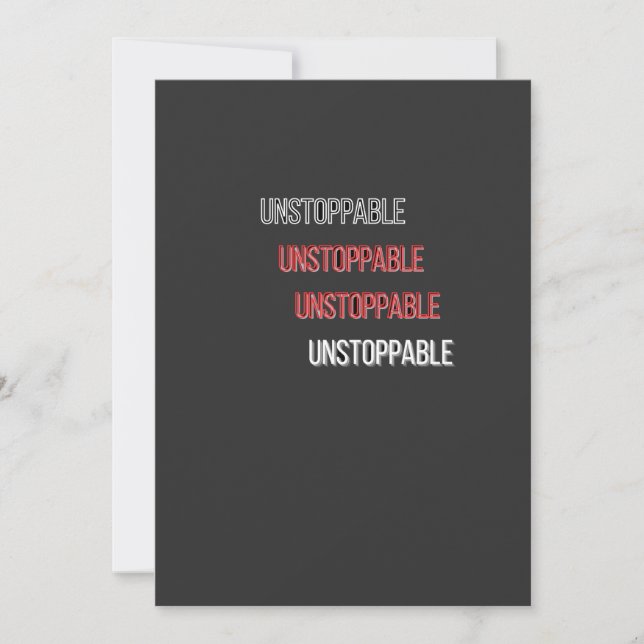 Cartão de Agradecimento UnstoppableFlat (Frente)