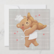 Ursinho o padeiro com o croissant