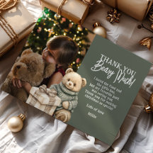 Urso de Natal Verde Obrigado Beary