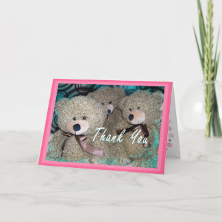 Cartão De Agradecimento Urso de Pelúcia Obrigado - personalize qualquer oc