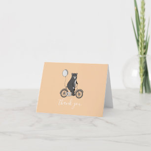 Cartão De Agradecimento Urso Escandinavo Cujo Mínimo de Bike