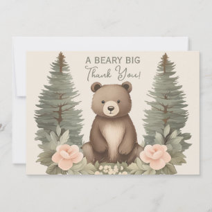 Cartão De Agradecimento Urso Florestal da Madeira