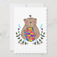 urso-mama autista floral