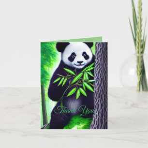 Cartão De Agradecimento Urso Panda Divertido