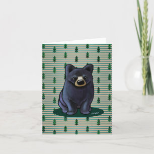 Cartão De Agradecimento Urso Preto KiniArt