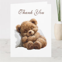 Urso Teddy Marrom Doce Bebê Dormindo